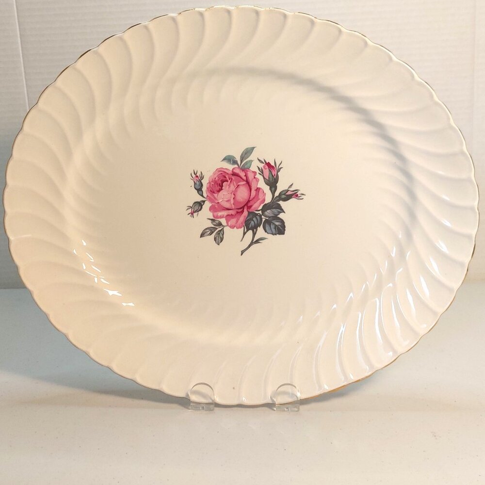 Vtg Burleigh Ware Serving Platter 14"X11"